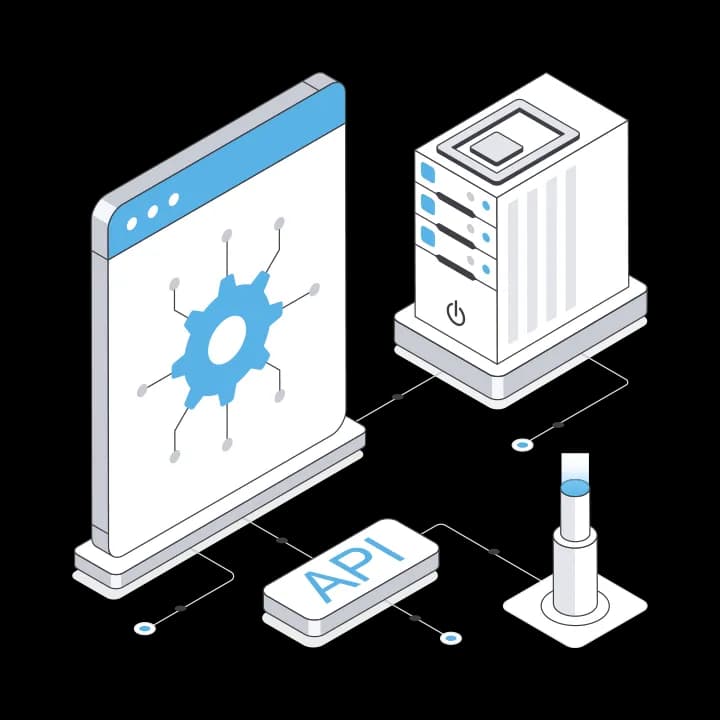 3D-Datenbank-Modell als Symbol für skalierbare Cloud Lösungen und Cloudspeicher für Unternehmen